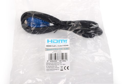 Kabel HDMI-HDMI Opticum Standard Blue 120 - 1.2m (v1.4) Kabel HDMI-HDMI Opticum Standard Blue 120 - 1.2m (v1.4)