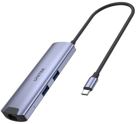 H1112F Unitek Aktywny Hub USB-C 5Gbps, HDMI RJ-45 PD 100W H1112F Unitek Aktywny Hub USB-C 5Gbps, HDMI RJ-45 PD 100W