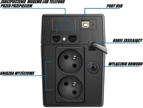 UPS ZASILACZ AWARYJNY PowerWalker VI 600 SW FR UPS ZASILACZ AWARYJNY PowerWalker VI 600 SW FR