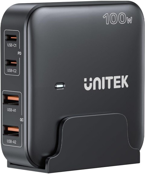 Unitek Ładowarka biurkowa GaN 100W 2xUSB-A 2xUSB-C Unitek Ładowarka biurkowa GaN 100W 2xUSB-A 2xUSB-C